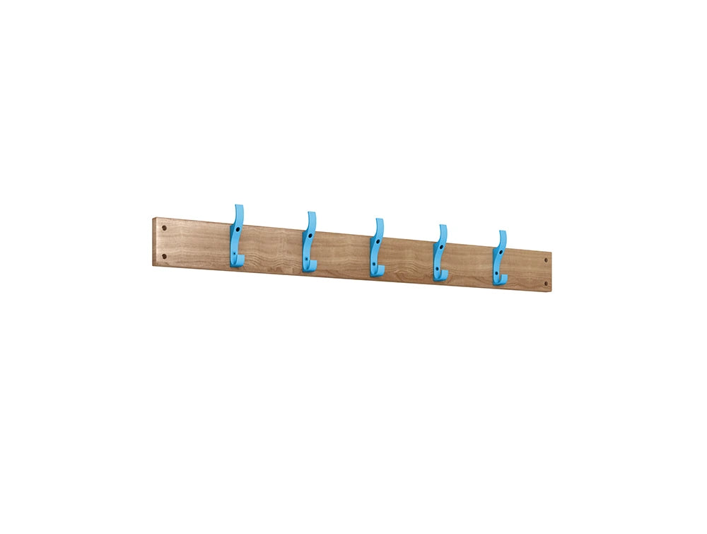 Cloakroom Hookboard - Cornflower Blue Beech