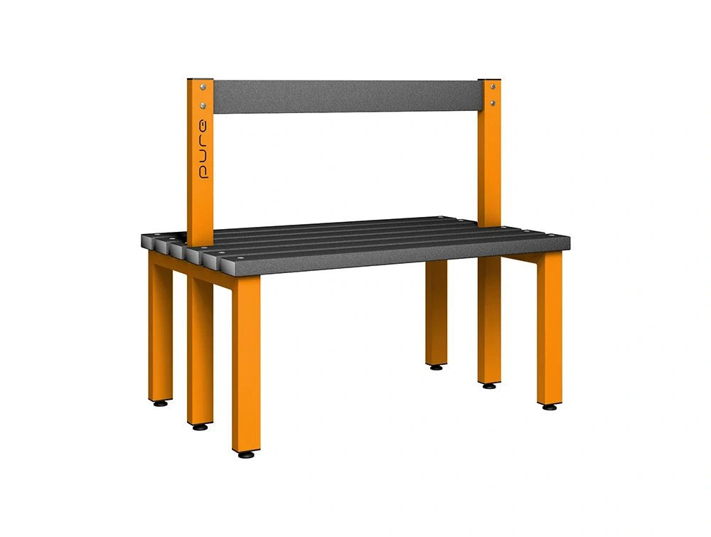 Cloakroom Low Double-Sided Bench - Magma Black