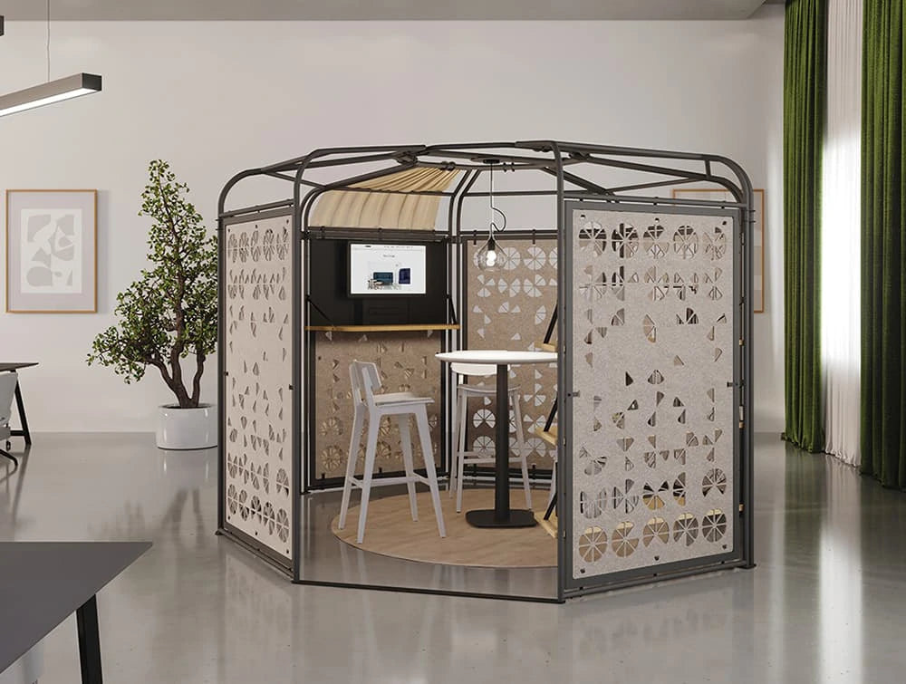 Colony Freestanding Socialising Meeting Hub Configuration 3 Interior View