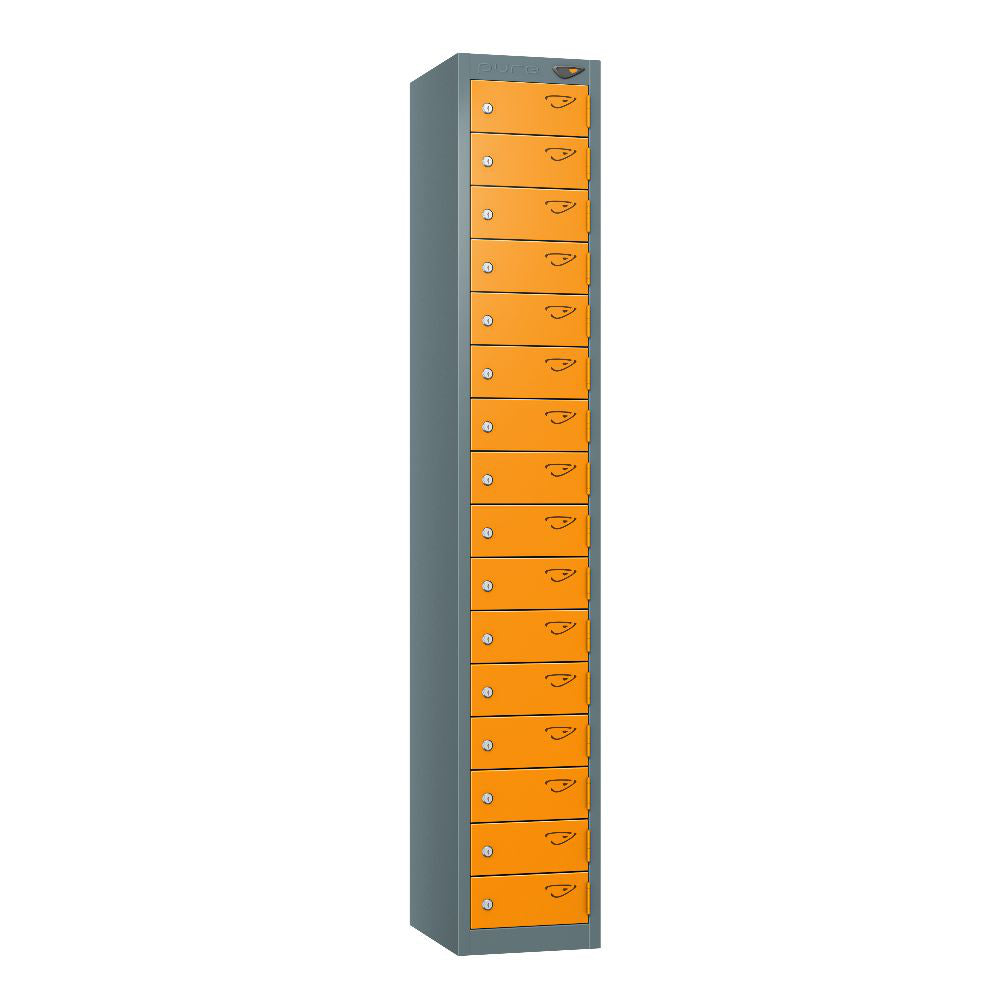 Compact 16-Door Steel Locker Slate Grey Magma