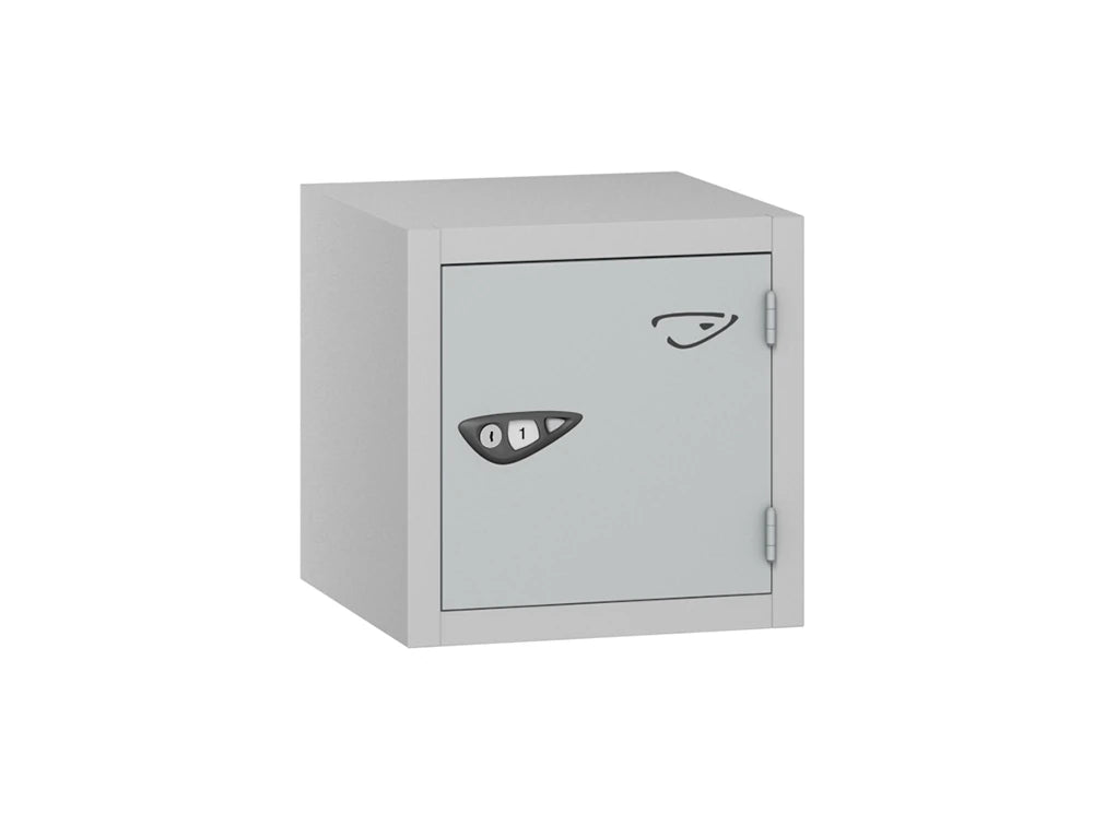 Compact Cube 1-Door Steel Locker - Pearl Silver