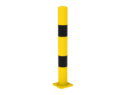 Crash Protection Bollards Yellow with Black Strips - 114mm