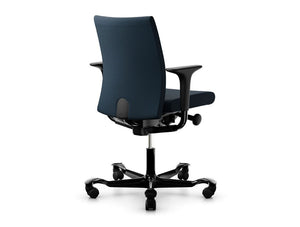 Creed 6004 Upholstered With Castors In Blue And Black Aluminum Seat 3