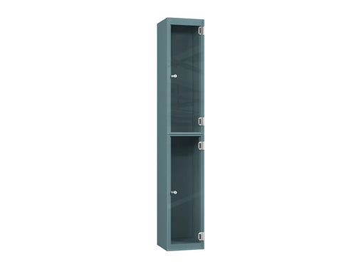 Crystal 2-Door Steel Locker - Pearl Silver