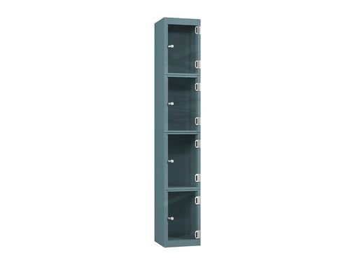 Crystal 4-Door Steel Locker - Pearl Silver