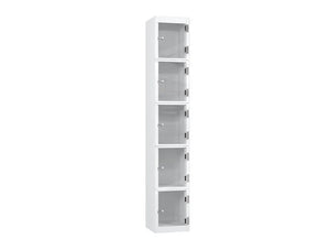 Crystal 5-Door Steel Locker - Arctic White