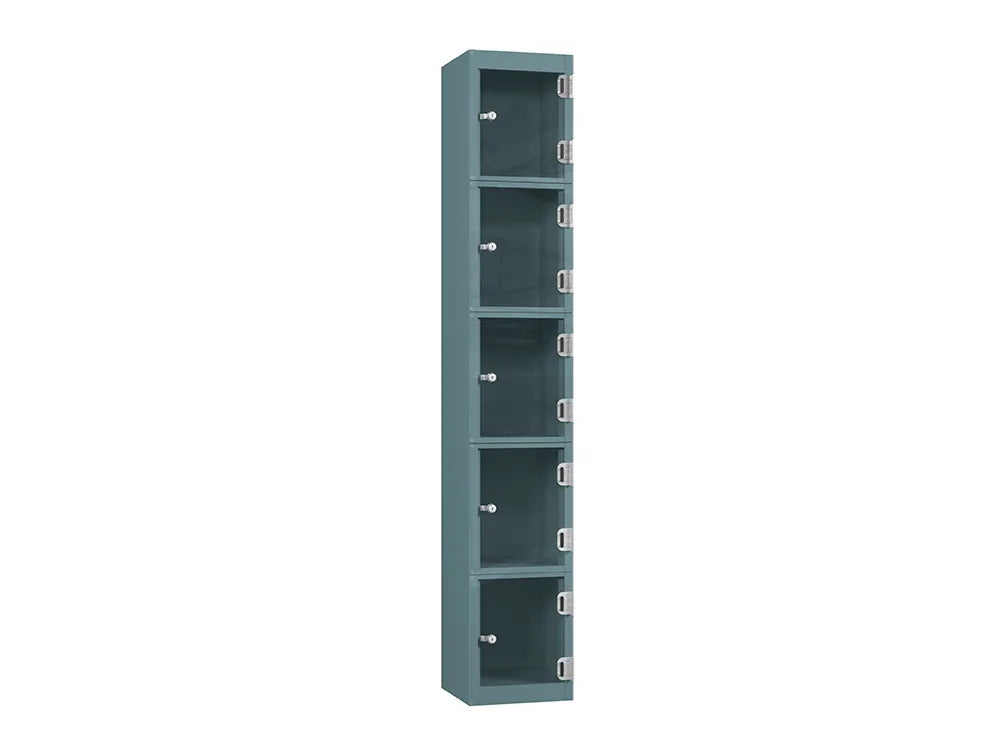 Crystal 5-Door Steel Locker - Slate Grey
