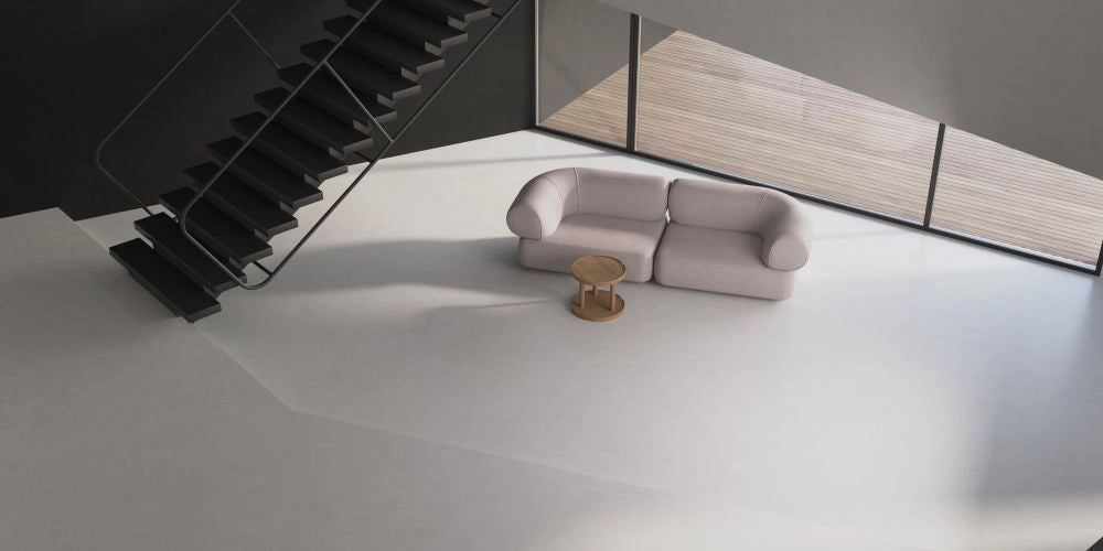 Daaz Modular Seating in Different Configurations with Round Mini Coffee Table