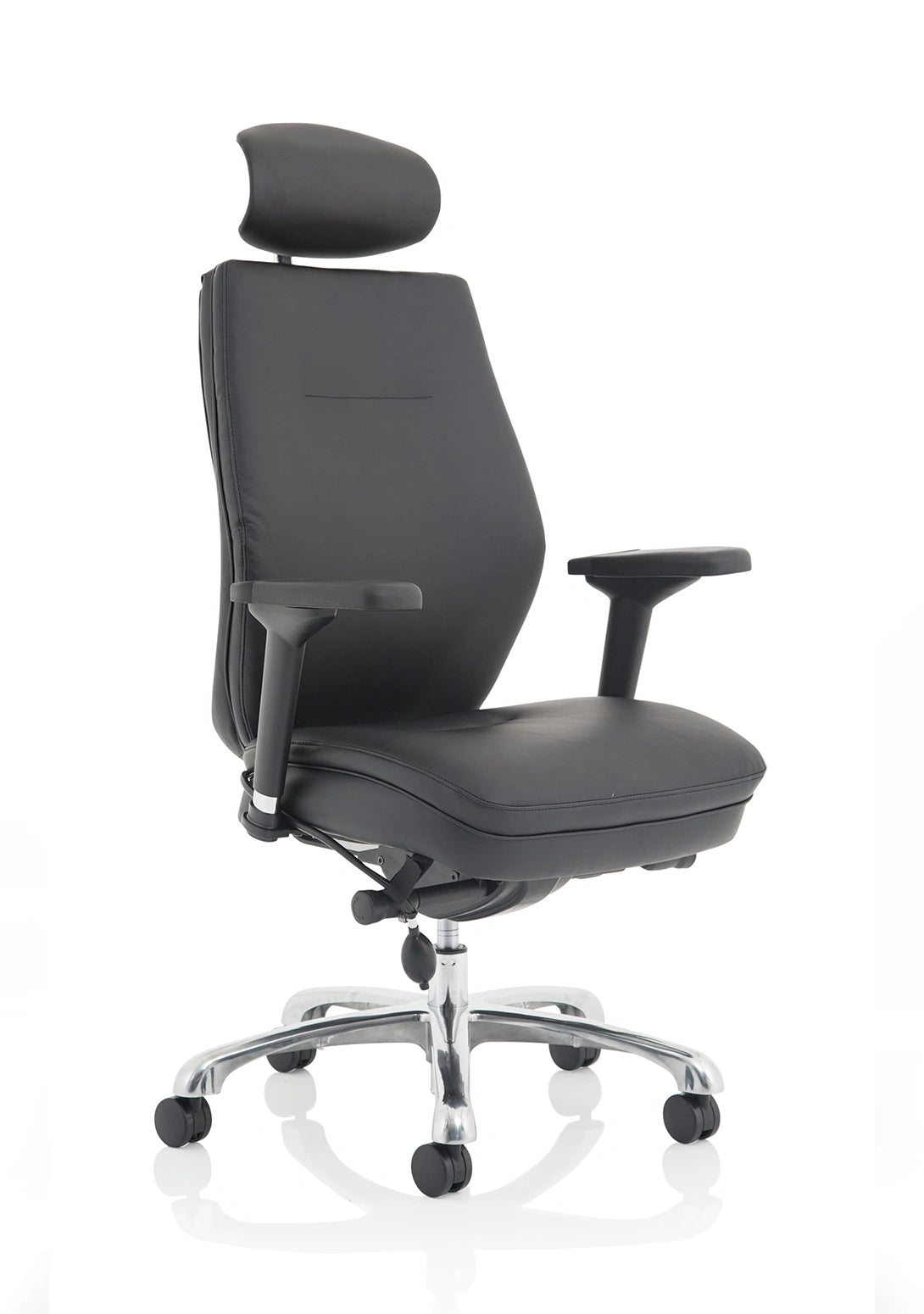 Domino High Back Black Posture Chair With Arms And Headrest PO000065 2