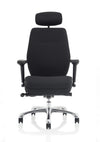 Domino High Back Black Posture Chair With Arms And Headrest PO000066 5
