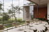 Dress Code Fashion Lounge Chair with Coffee Table in Reception Setting