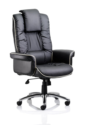 Chelsea Executive Chair Black Soft Bonded Leather With Arms 