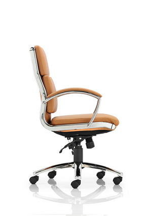 Classic Executive Chair Medium Back Tan With Arms Image 4