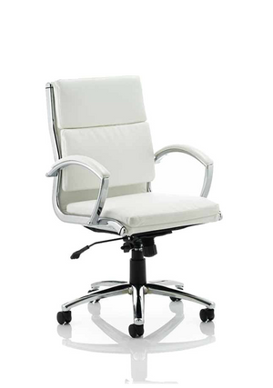 Classic Executive Chair Medium Back White With Arms Image 2