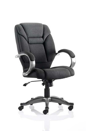 Galloway Executive Chair Black Fabric With Arms Image 2