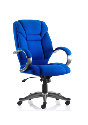 Galloway Executive Chair Blue Fabric With Arms