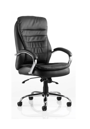 Rocky Executive Chair Black Leather High Back With Arms Image 4