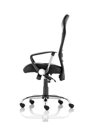Vegas Executive Chair Black Leather Seat Black Mesh Back With Leather Headrest With Arms Image 5