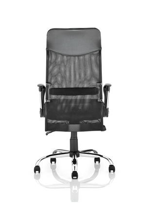Vegas Executive Chair Black Leather Seat Black Mesh Back With Leather Headrest With Arms Image 7