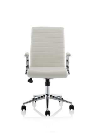 Ezra Executive White Leather Chair Image 4