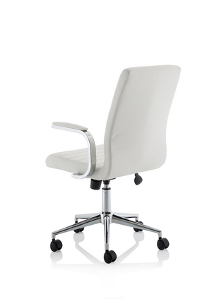 Ezra Executive White Leather Chair Image 15