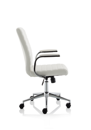 Ezra Executive White Leather Chair Image 9