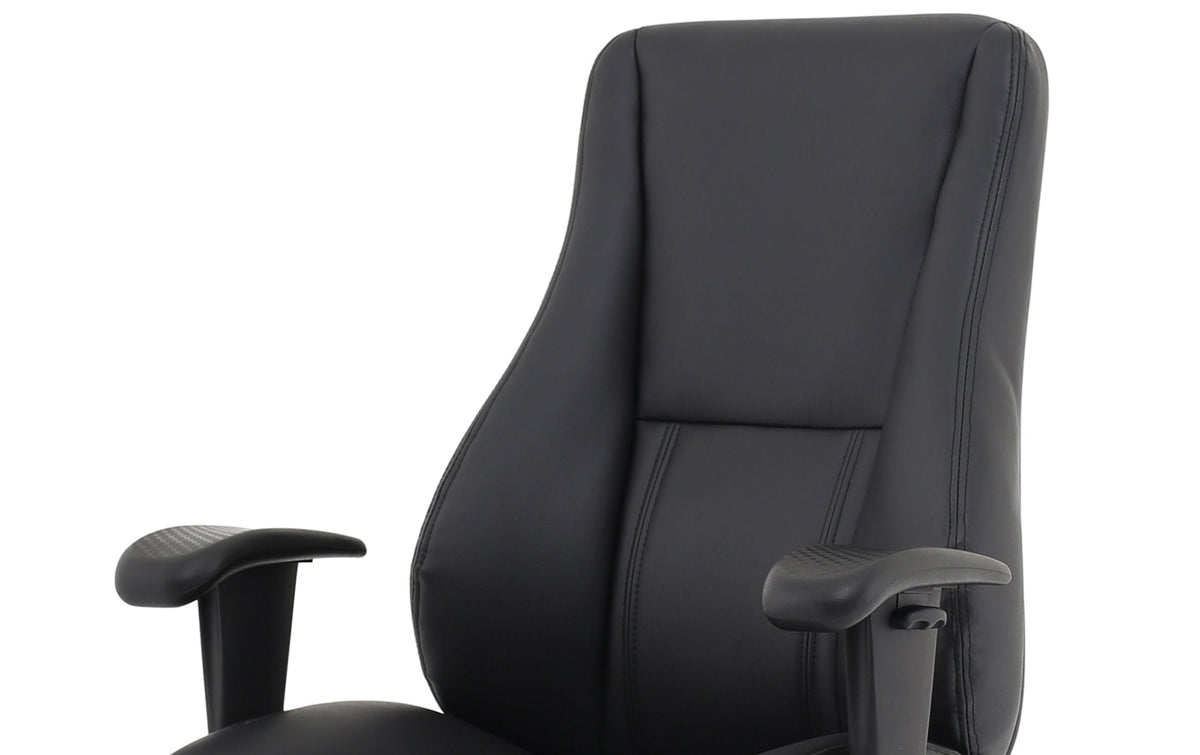 Winsor Black Leather Chair No Headrest Image 13