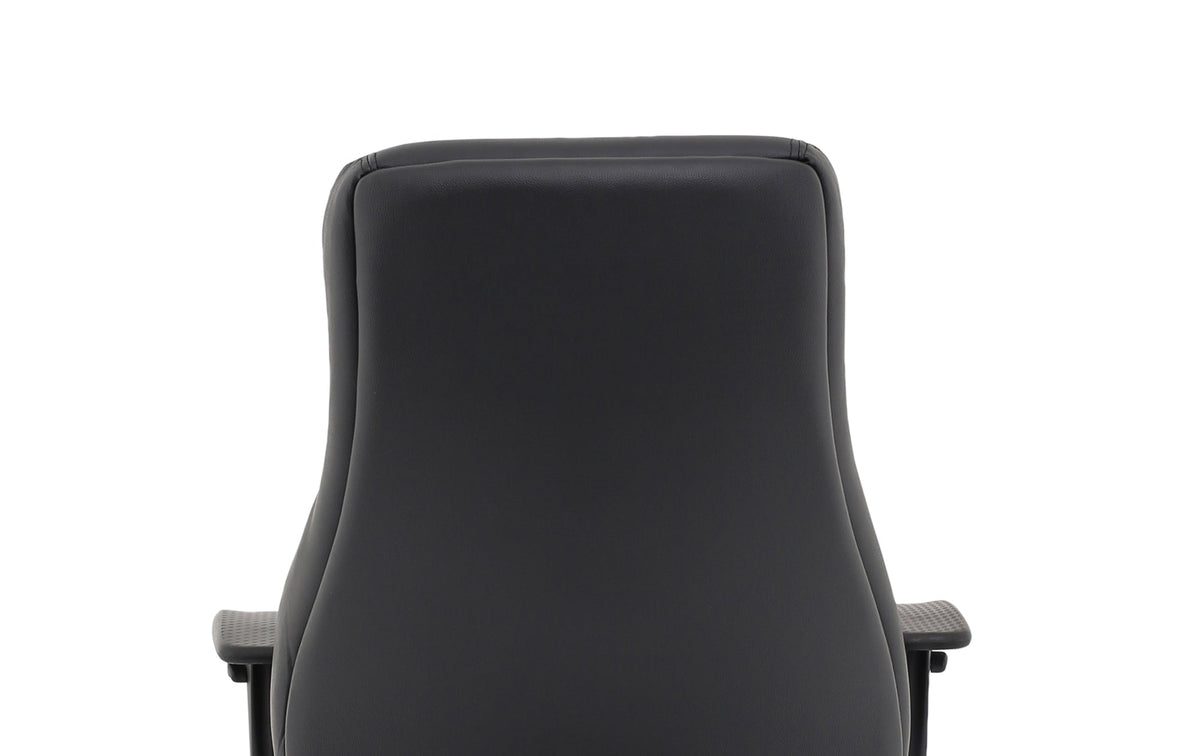 Winsor Black Leather Chair No Headrest Image 10