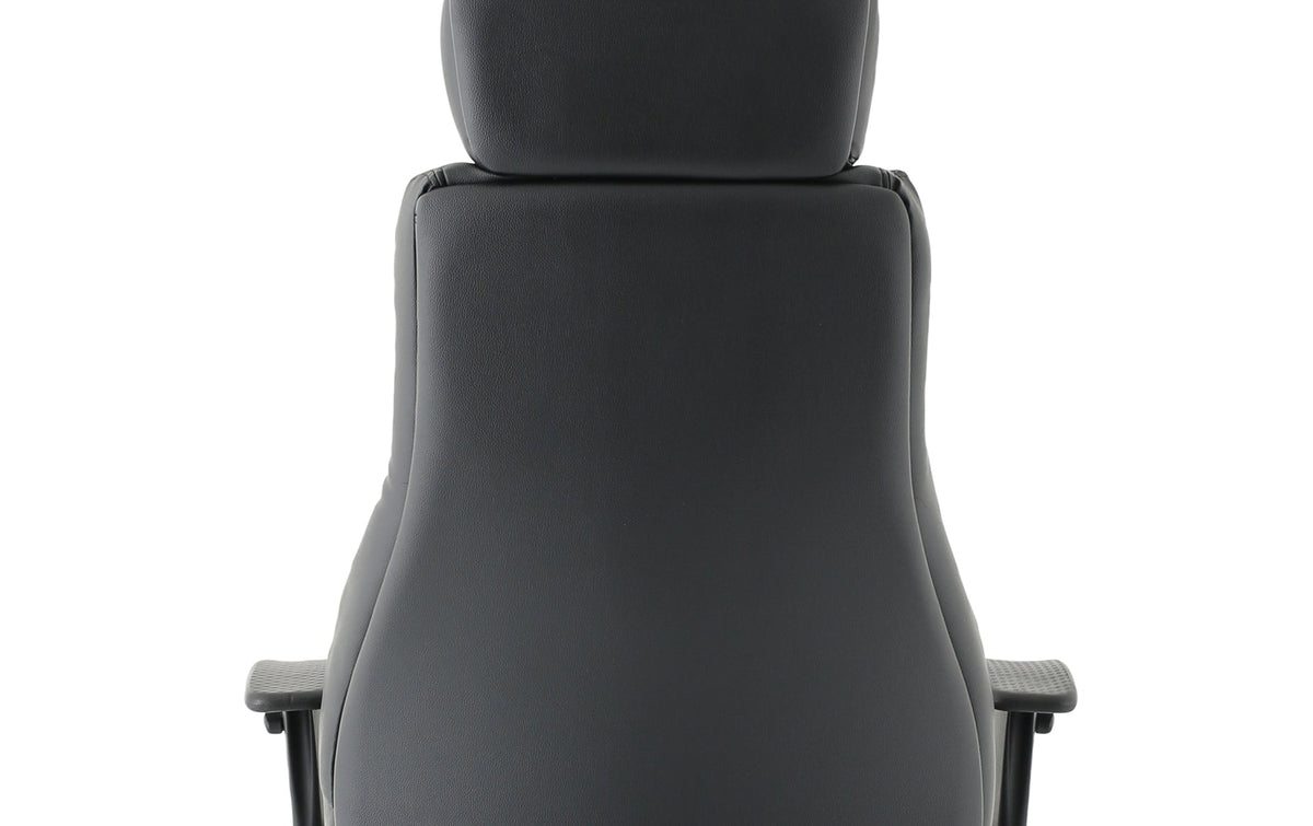 Winsor Black Leather Chair With Headrest Image 14