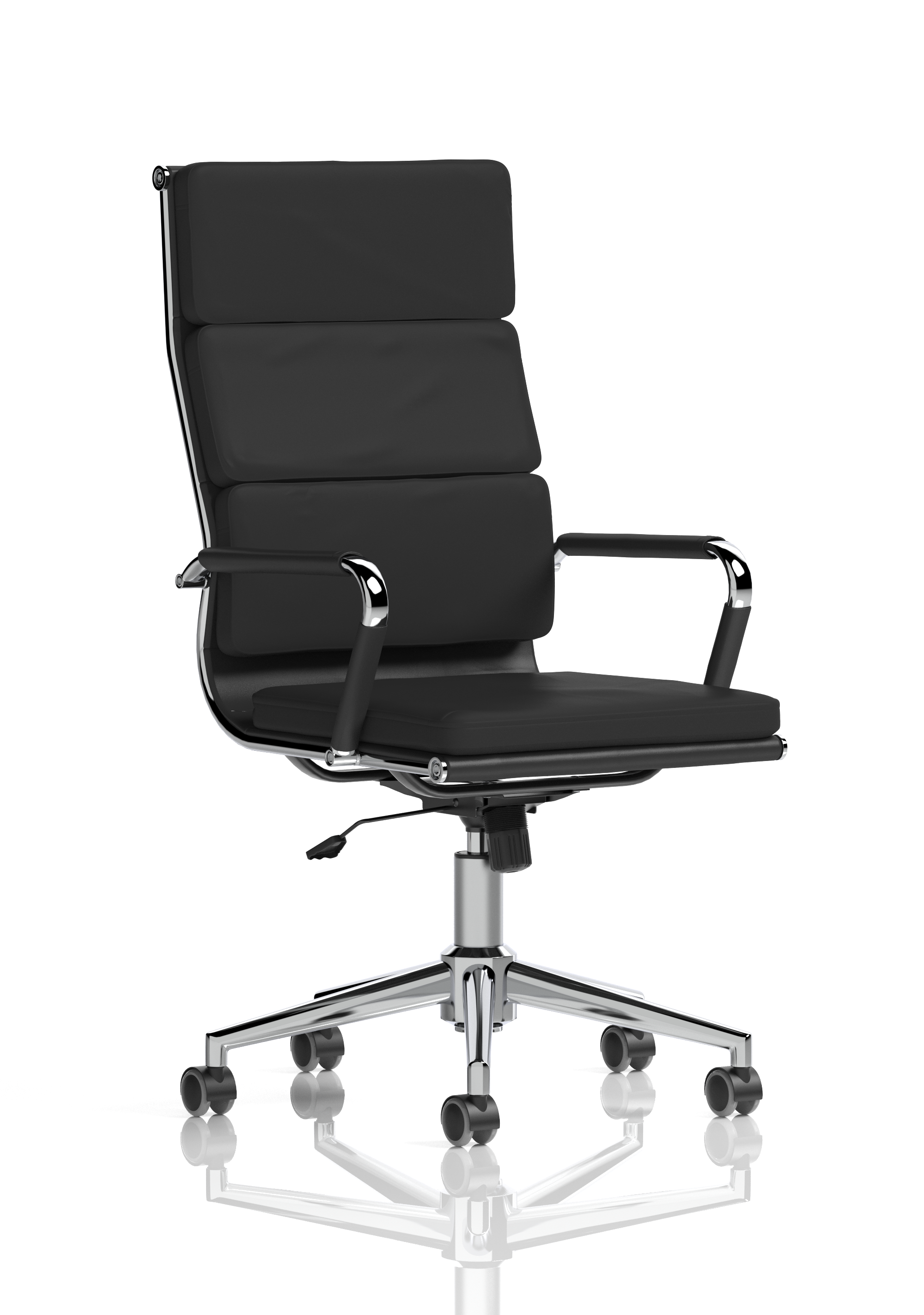 Hawkes Black PU Chrome Frame Executive Chair