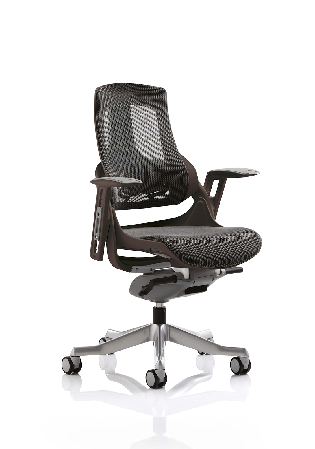 Zure Executive Chair Black Shell Charcoal Mesh And Headrest