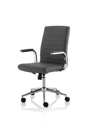 Ezra Executive Grey Leather Chair Image 4