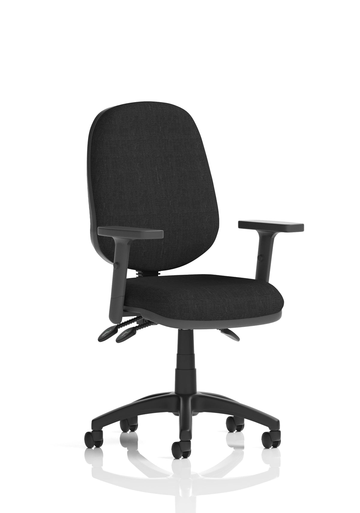 Eclipse Plus III Lever Task Operator Chair Charcoal With Loop Arms Image 3