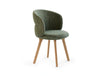 Ekori High Stool with Wooden Legs and Steel Footrest 4
