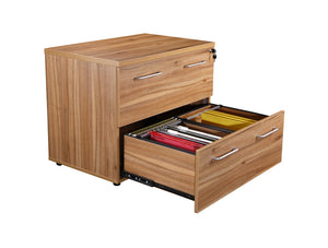 Elite 2 Drawer Side Filing Cabinet American Black Walnut