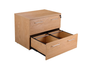 Elite 2 Drawer Side Filing Cabinet Crown Cut Oak