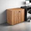 Elite 2 Level Wooden Cupboard with Task Chair and Table in Office Setting