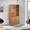 Elite 5 Level Cupboard Part Open with Black Tub Chairs in Modern Office Setting