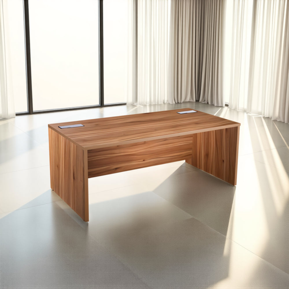 Elite Wooden Executive Desk in Modern Office Setting