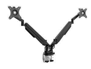 Emma Gas Spring Dual Monitor Arms in Black