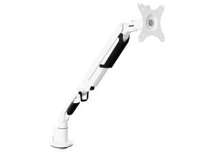 Emma Gas Spring Single Monitor Arm in White