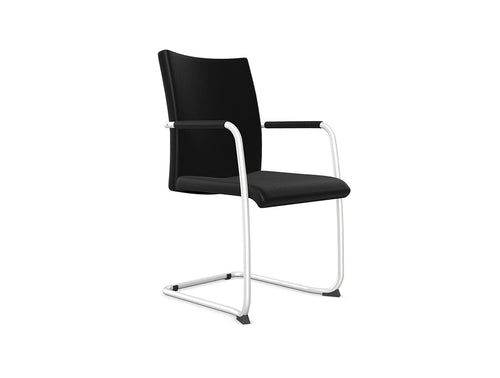 Epsilon High Backrest Conference Armchair With Sled Base