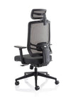 Ergo Twist Black Fabric Seat Mesh Back with Headrest Image 15