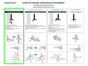 Ergotron 2 Piece Desk Clamp