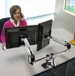 Ergotron Lx Dual Side By Side Desk Mount Lcd Arm Office