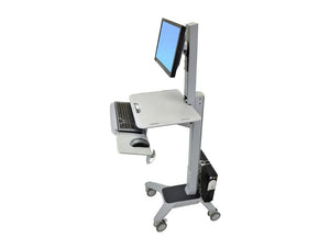 Ergotron Workfit C Single Ld Sit Stand Workstation Side Angle 