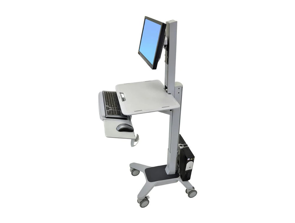 Ergotron Workfit C Single Ld Sit Stand Workstation Side Angle