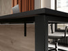 Executive Desk in Black Finish with Wooden Integrated Modesty Panel 2