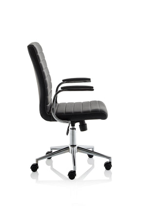 Ezra Medium Back Leather Executive Office Chair With Arms EX000188 12