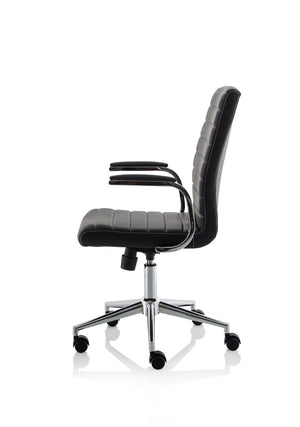 Ezra Medium Back Leather Executive Office Chair With Arms EX000188 8